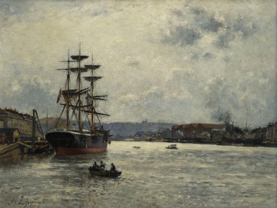 Der Hafen von Caen; Le Port de Caen von Stanislas Victor Edouard Lepine
