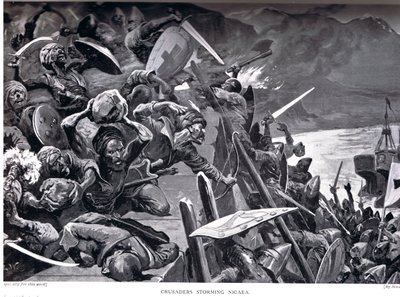 Kreuzritter stürmen Nicaea, Illustration aus 