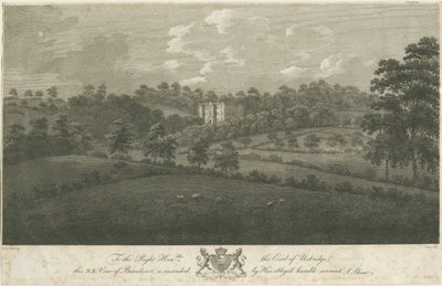 Beaudesert Hall und Park (Stahlstich) von Stebbing Shaw