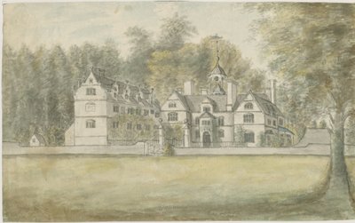 Norton Canes - Little Wyrley Hall: Aquarell, undatiert [1762-1802] von Stebbing Shaw