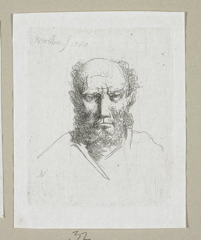 Kopf eines alten Mannes von Stefan Juliusz Norblin de la Gourdaine