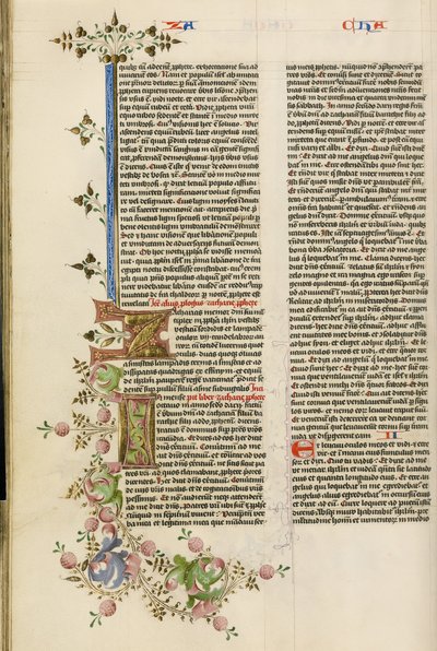 Dekorierter Initialbuchstabe Z; Dekorierter Initialbuchstabe I von Stefan Lochner
