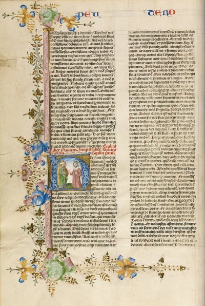 Initial H: Moses spricht zu den Israeliten von Stefan Lochner