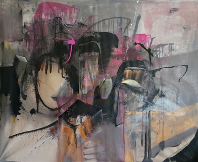 Abstrakte Rosa Schichten von Stefano Mazzolini