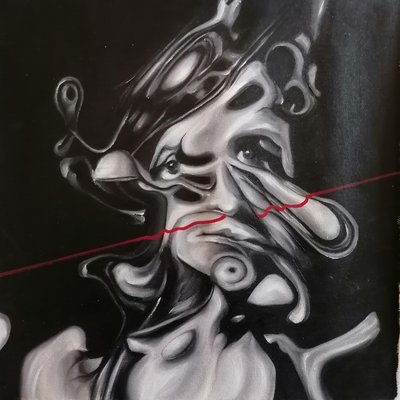 Dunkles surreales Porträt von Stefano Mazzolini
