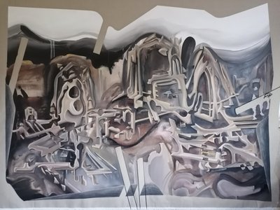 Futuristische Stadtlandschaft Abstrakt von Stefano Mazzolini