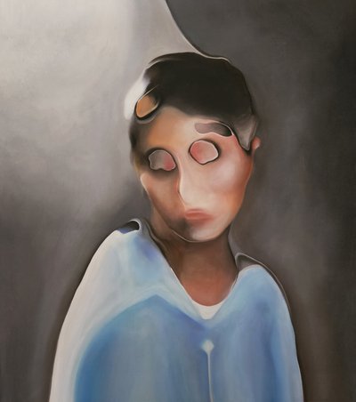 Melancholisches Abstraktes Porträt von Stefano Mazzolini