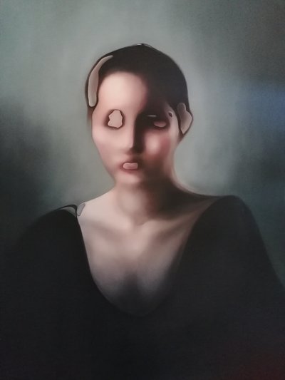 Surreales dunkles Porträt von Stefano Mazzolini
