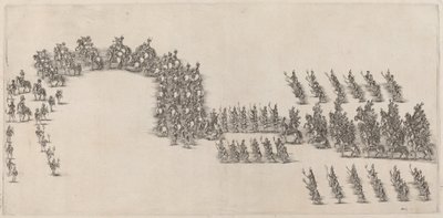 Eine Prozession von sechzig Reitern und Fackelträgern, 1652 von Stefano della Bella