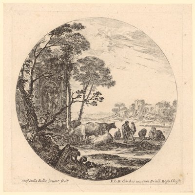Bukolische Landschaft von Stefano della Bella