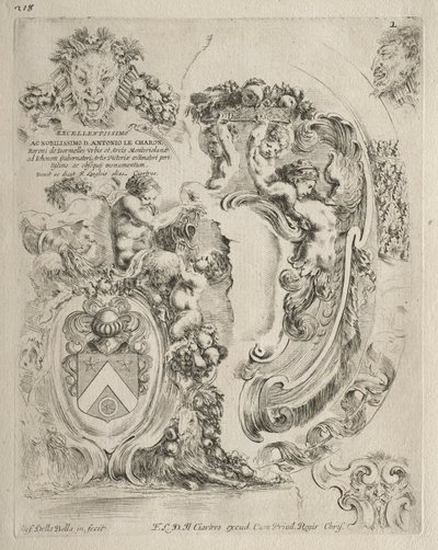Sammlung verschiedener Capricen und neuer Entwürfe von Kartuschen und Ornamenten: Nr. 2 von Stefano della Bella
