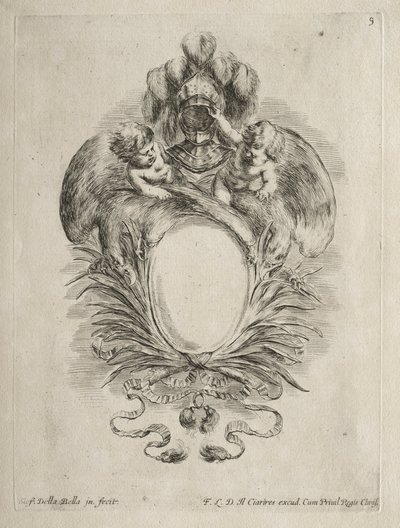 Sammlung verschiedener Kaprizen und neuer Entwürfe von Kartuschen und Ornamenten: Nr. 5 von Stefano della Bella