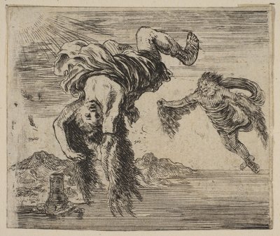 Daedalus und Ikarus, aus dem Spiel der Mythologie, 1644 von Stefano della Bella