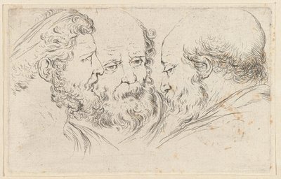 Drei Köpfe von Philosophen von Stefano della Bella