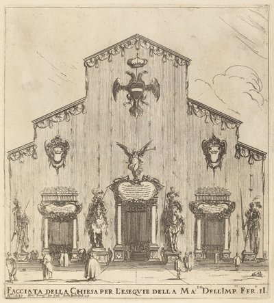 Fassade der Kirche San Lorenzo, Florenz von Stefano della Bella