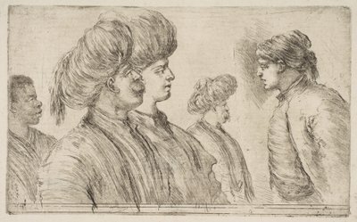 Vier Türken und ein Schwarzer, ca. 1662 von Stefano della Bella