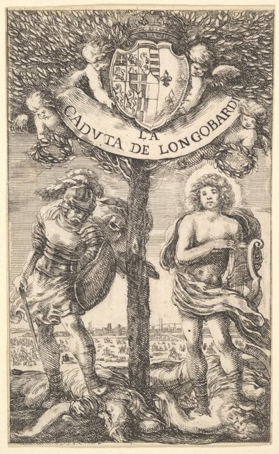 Frontispiz für Der Fall der Longobardi, Gedichte von Sigismond B..., 1656 von Stefano della Bella