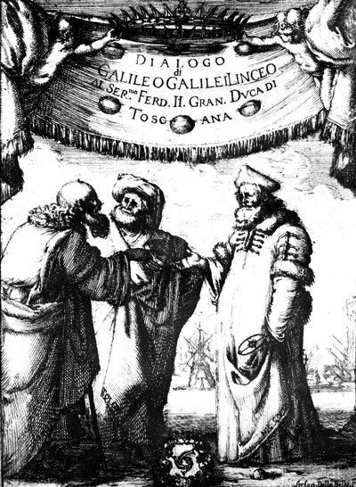 Frontispiz von Galileos Dialogo dei Massimi Sistemi, 1632 von Stefano della Bella