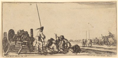 Kanone und Soldaten von Stefano della Bella