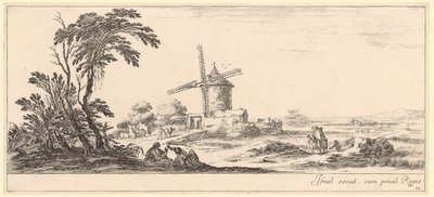 Landschaft mit Windmühle von Stefano della Bella