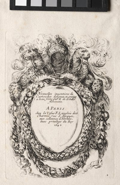 Neues Modell für eine Kartusche, 1647 von Stefano della Bella