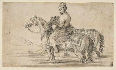 Polnischer Stallknecht beim Pferdewaschen, ca. 1662 von Stefano della Bella