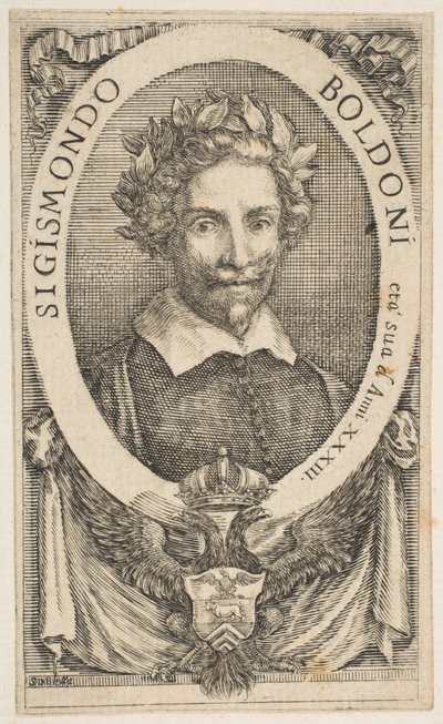 Porträt des Dichters Sigismond Boldoni (1656) von Stefano della Bella