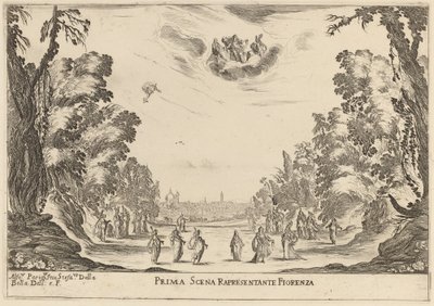 Prima Scena Representanta Firenza von Stefano della Bella