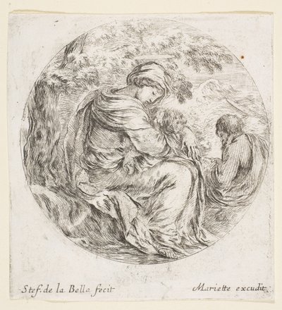 Ruhe auf der Flucht nach Ägypten, ca. 1641 von Stefano della Bella