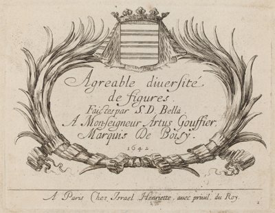 Titelseite für "Agreable diversite de figures" von Stefano della Bella