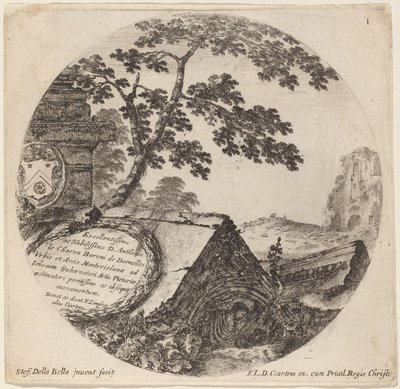 Titelseite für "Paysages et ruines de Rome" von Stefano della Bella