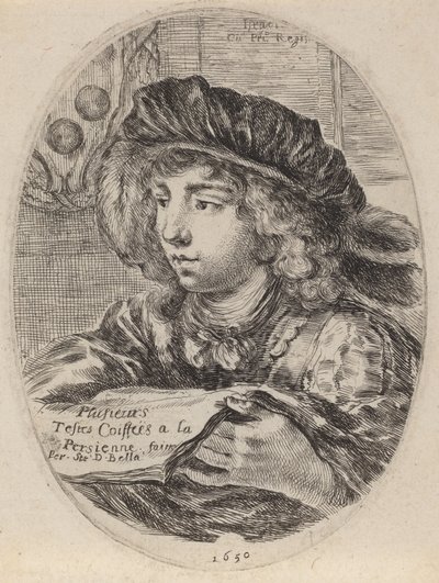 Titelseite für Plusieurs Testes Coiffées à la Persienne, 1650 von Stefano della Bella