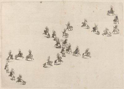 Vierundzwanzig Kavaliere in Doppel-S-Formation von Stefano della Bella