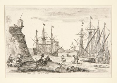 Ansicht einer Ecke von Calais (Vue d von Stefano della Bella