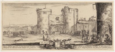 Zwei Klatschweiber unterhalten sich, Blatt 4 der Folge "Verschiedene Figuren und Länder" von Stefano della Bella