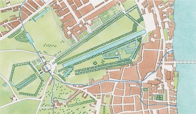 Verlauf des Flusses Tyburn, Westminster 1747 von Stephen Conlin