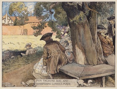 Illustration für Das verlassene Dorf von Oliver Goldsmith von Stephen Reid