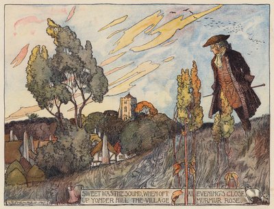 Illustration für Das verlassene Dorf von Oliver Goldsmith von Stephen Reid