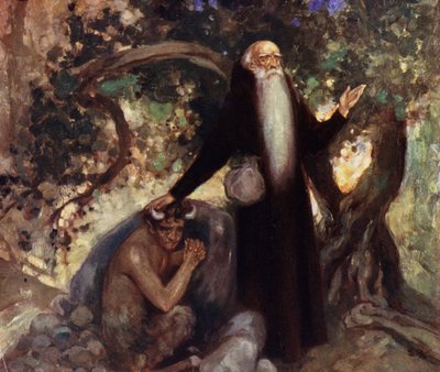Der heilige Antonius und der Satyr von Stephen Reid