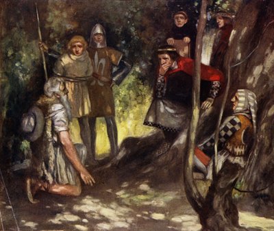 Heiliger Ludwig von Frankreich im Wald von Vincennes von Stephen Reid