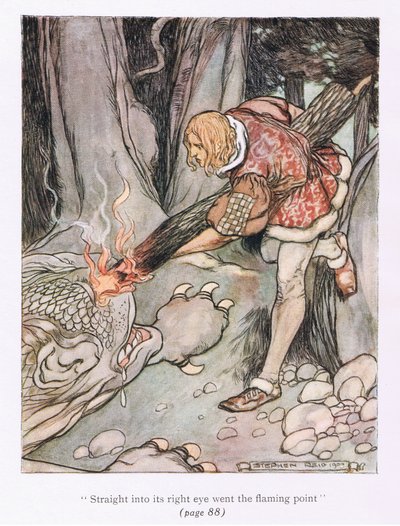 Gerade in sein rechtes Auge ging die flammende Spitze von Stephen Reid