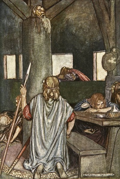 Sualtach weckt den König, Illustration aus 