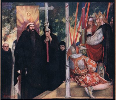 Die Aufnahme des Heiligen Augustinus durch Ethelbert von Stephen Reid