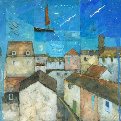 Fischerboot-Dorf von Steve Mitchell