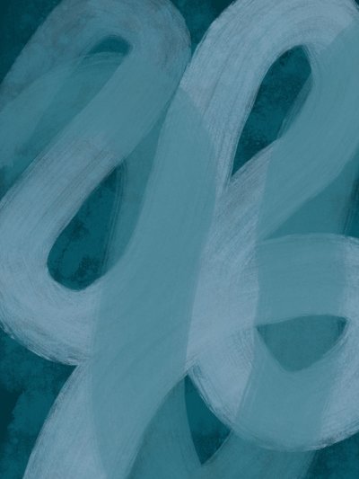 Flüssiges türkisfarbenes Abstrakt von Studio Palette