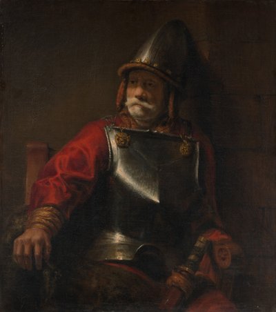Mann in Rüstung Mars von Style of Rembrandt