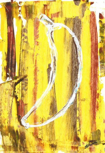 Abstrakte Gelbe Banane von Sunet Theron