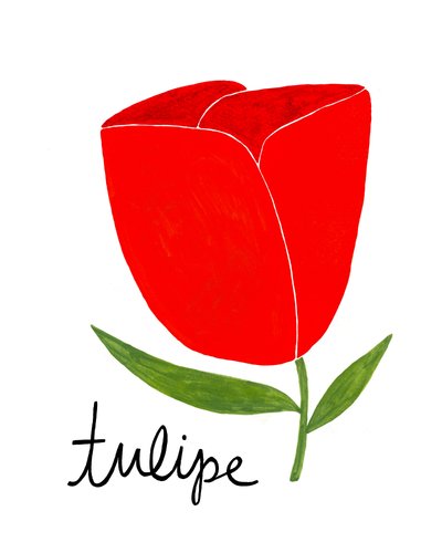 Lebendige Rote Tulpe von Susan Black