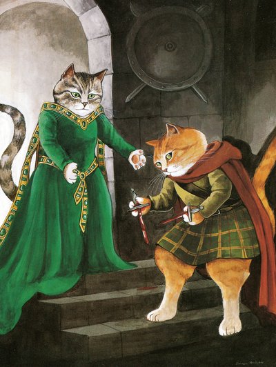 Illustration aus Shakespeare Cats: Poster Book (veröffentlicht 2016) von Susan Herbert