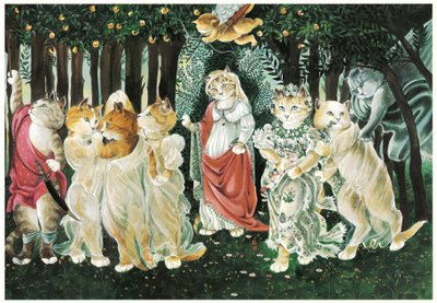 Illustration aus Die Galerie der Katzenkunst (veröff. 1994) von Susan Herbert